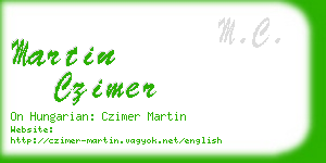 martin czimer business card